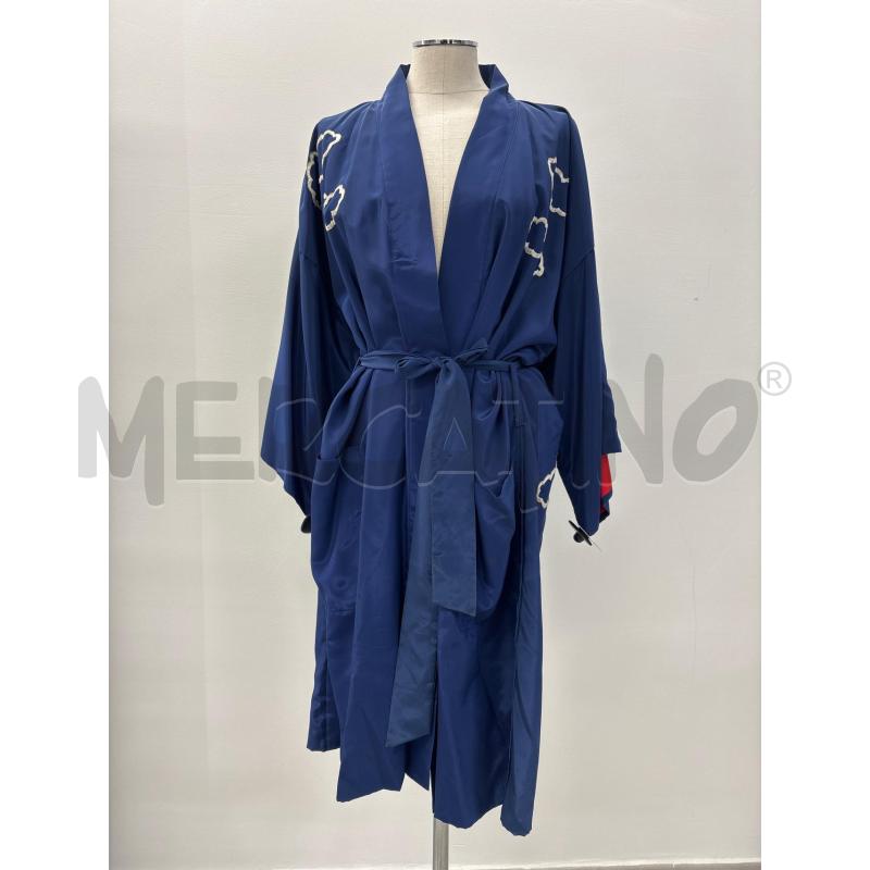 KIMONO BLU DRAGONE RICAMATO | Mercatino dell'Usato Roma torrevecchia 1
