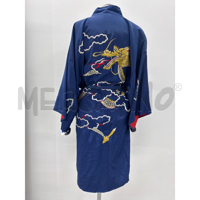 KIMONO BLU DRAGONE RICAMATO | Mercatino dell'Usato Roma torrevecchia 3