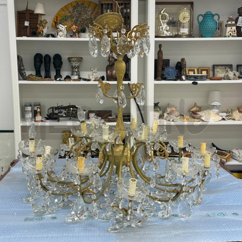 LAMPADARIO BRONZO GRANDE 18 LUCI | Mercatino dell'Usato Roma torrevecchia 1