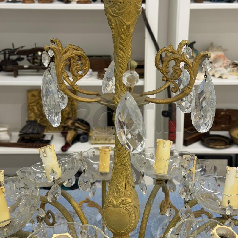 LAMPADARIO BRONZO GRANDE 18 LUCI | Mercatino dell'Usato Roma torrevecchia 3