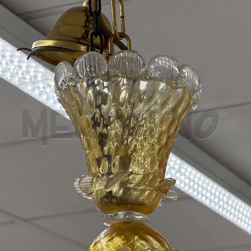 LAMPADARIO MURANO 3L GIALLO PICCOLI DIF | Mercatino dell'Usato Roma torrevecchia 5
