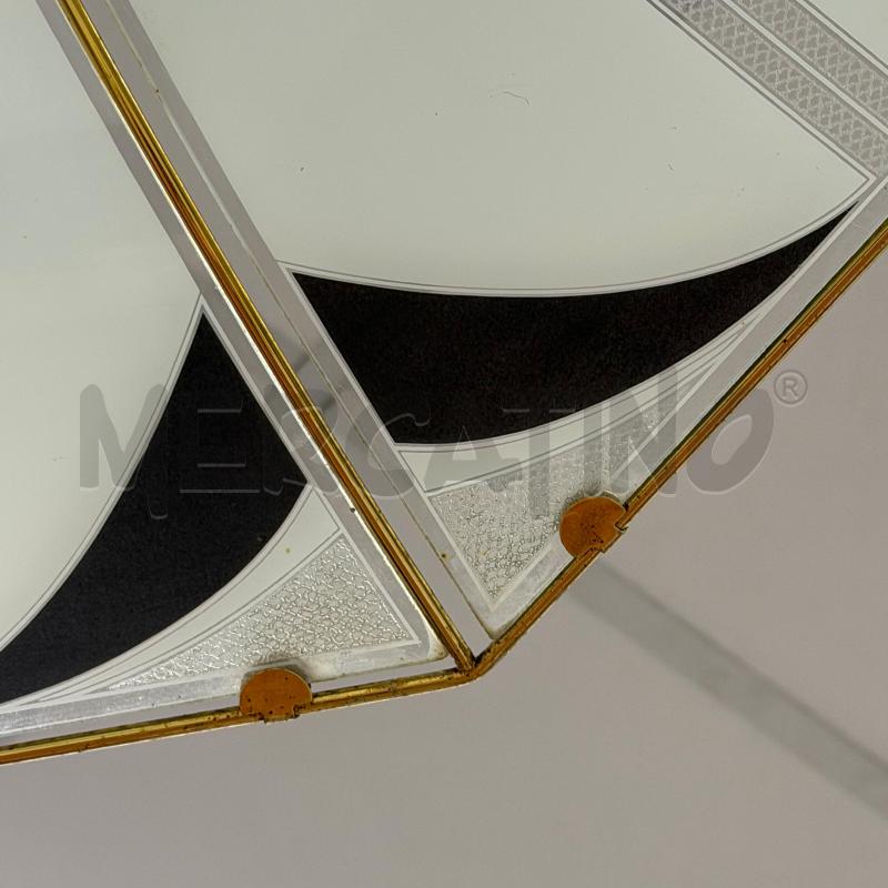 LAMPADARIO T DECO VETRI BIANCO NERI | Mercatino dell'Usato Roma torrevecchia 4