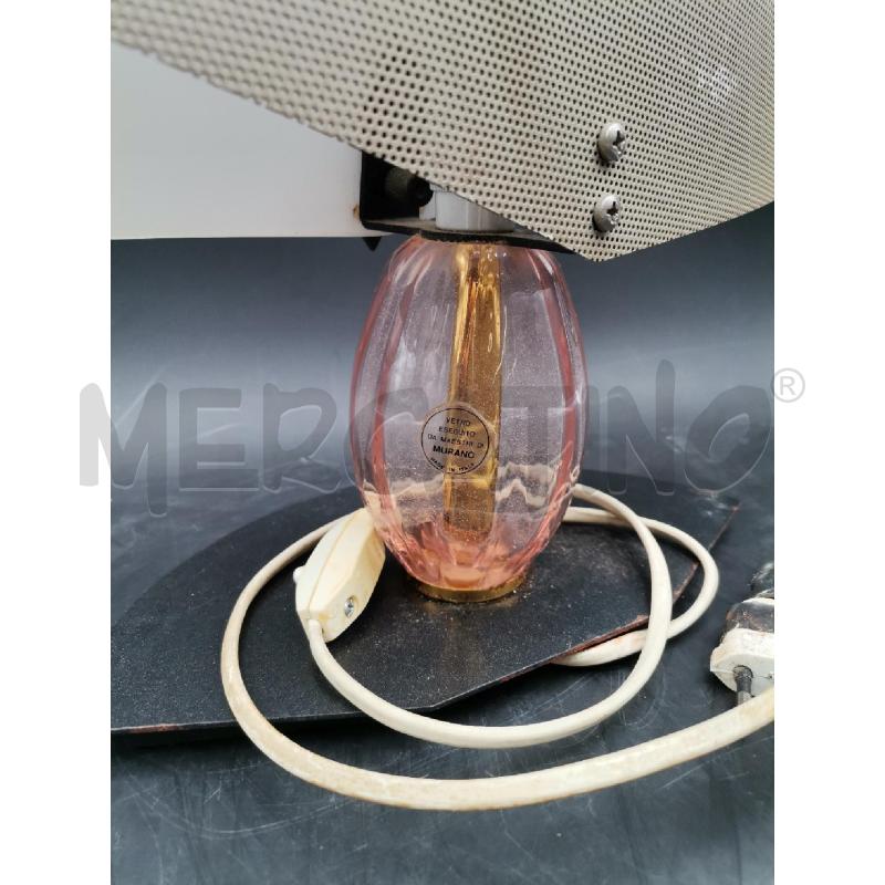 LAMPADA ABATJOUR MEZZALUNA MURANO SATINATA | Mercatino dell'Usato Roma torrevecchia 3