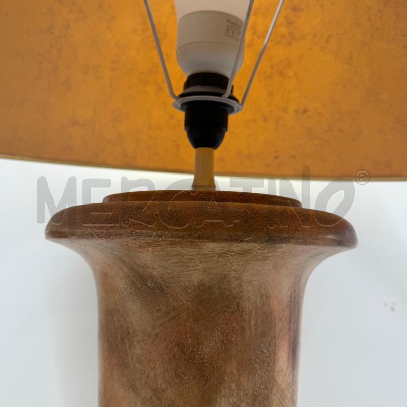 LAMPADA CERAMICA SMALTATA MARRONE PARALUME BEIGE ALTEZZA 96 | Mercatino dell'Usato Roma torrevecchia 2