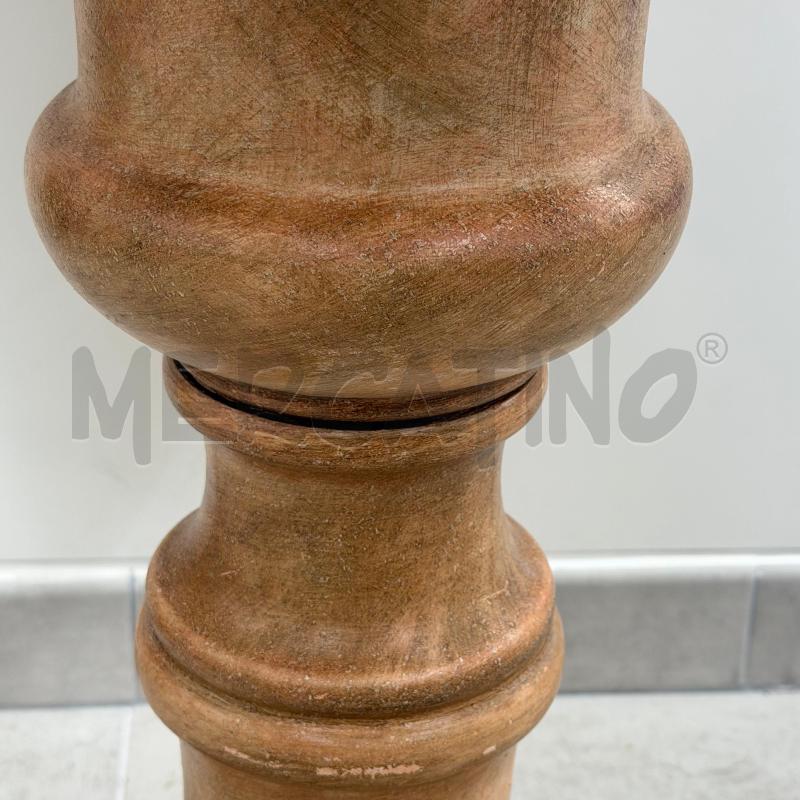 LAMPADA CERAMICA SMALTATA MARRONE PARALUME BEIGE ALTEZZA 96 | Mercatino dell'Usato Roma torrevecchia 3