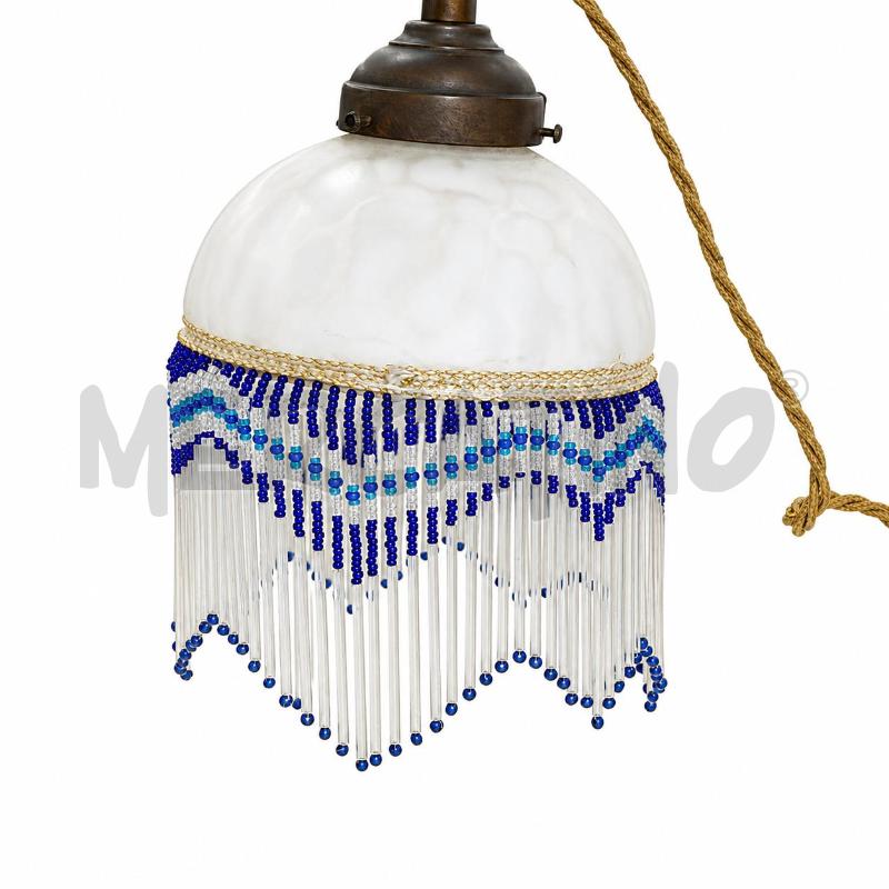 LAMPADA PENDENTI BLU/CELESTI STRUTTURA OTTONE | Mercatino dell'Usato Roma torrevecchia 2