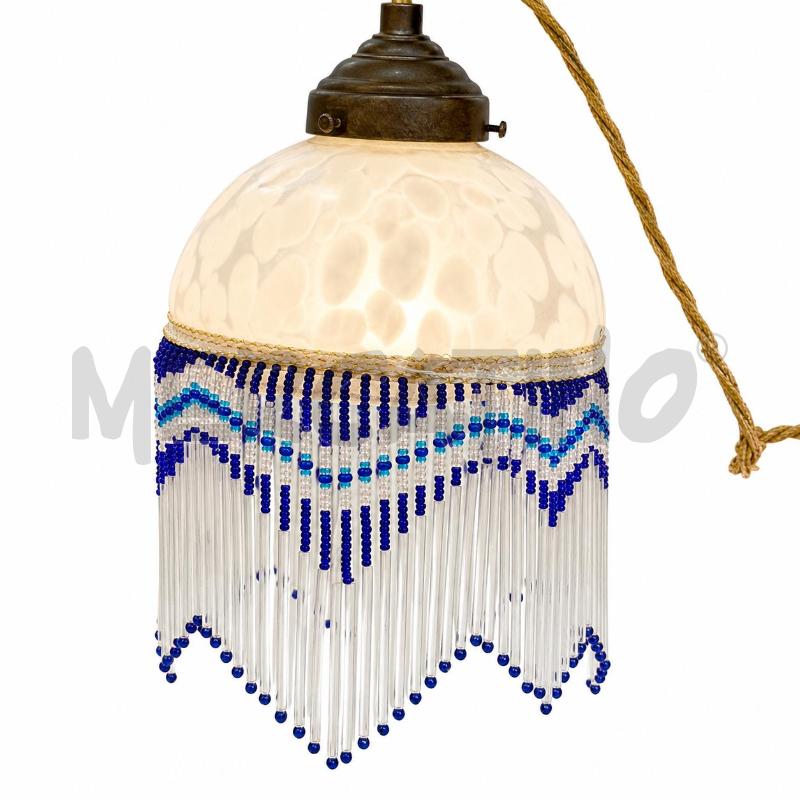 LAMPADA PENDENTI BLU/CELESTI STRUTTURA OTTONE | Mercatino dell'Usato Roma torrevecchia 3