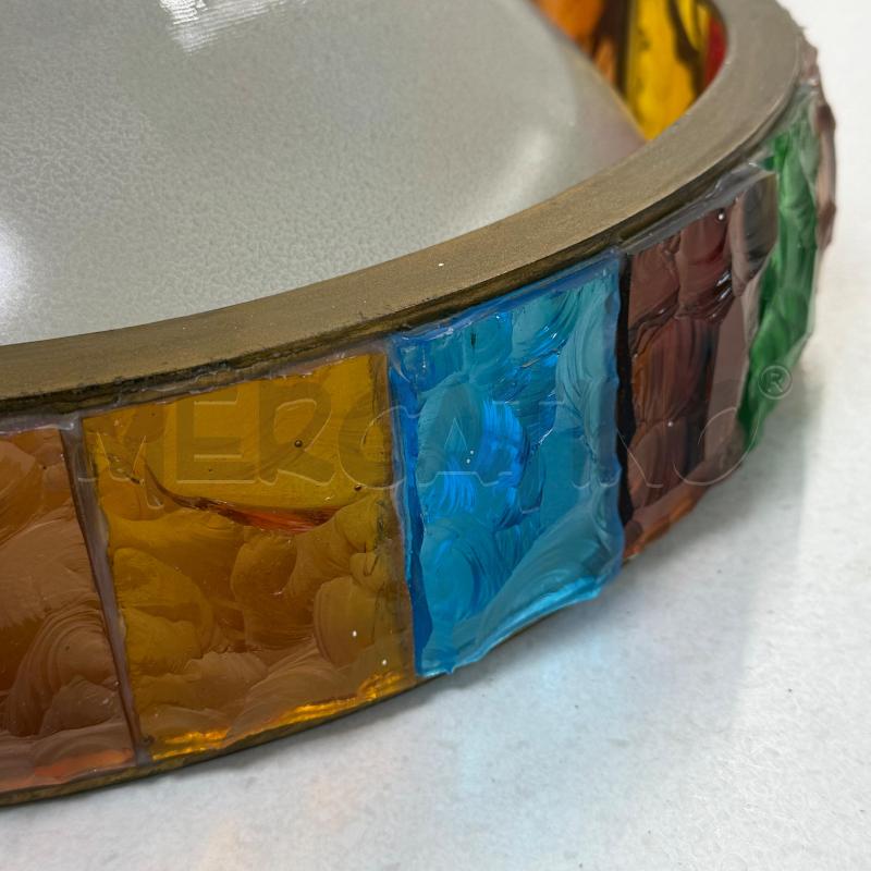 LAMPADA SOSPENSIONE CUPOLA VETRO COLORATO | Mercatino dell'Usato Roma torrevecchia 3