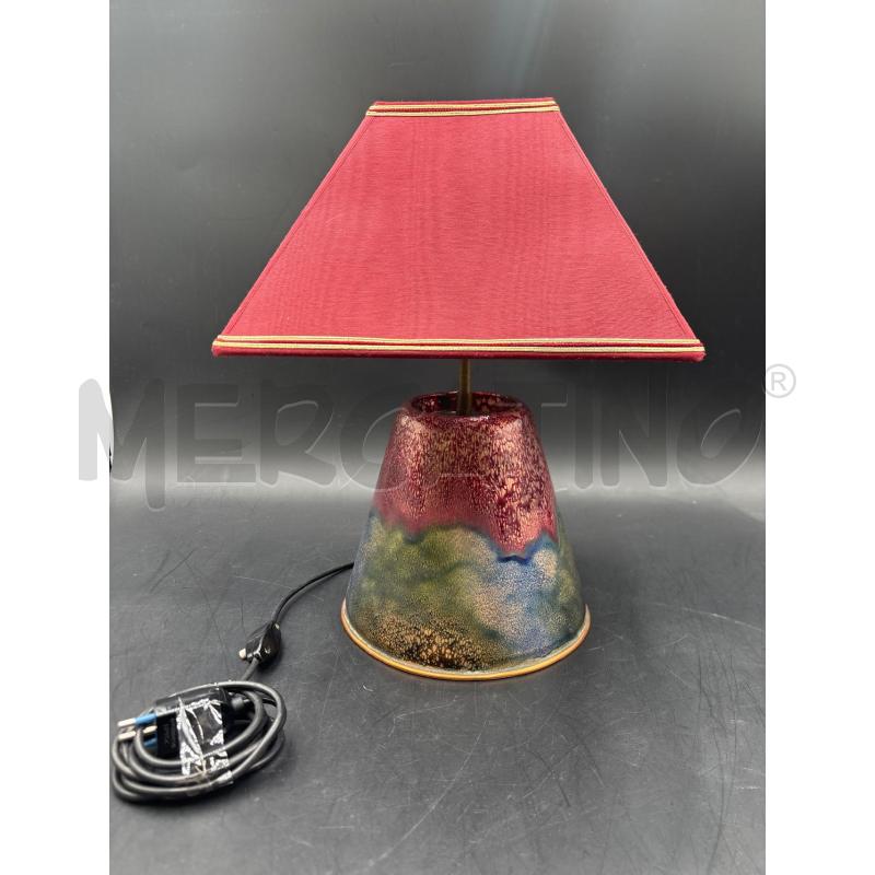 LAMPADA TAVOLO SMALTATA CAPPELLO BORDEAUX | Mercatino dell'Usato Roma torrevecchia 1