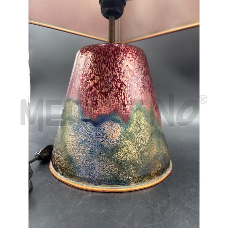 LAMPADA TAVOLO SMALTATA CAPPELLO BORDEAUX | Mercatino dell'Usato Roma torrevecchia 2