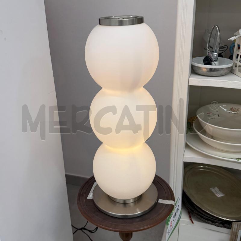 LAMPADA TRE SFERE OPALINA BASI MET | Mercatino dell'Usato Roma torrevecchia 1