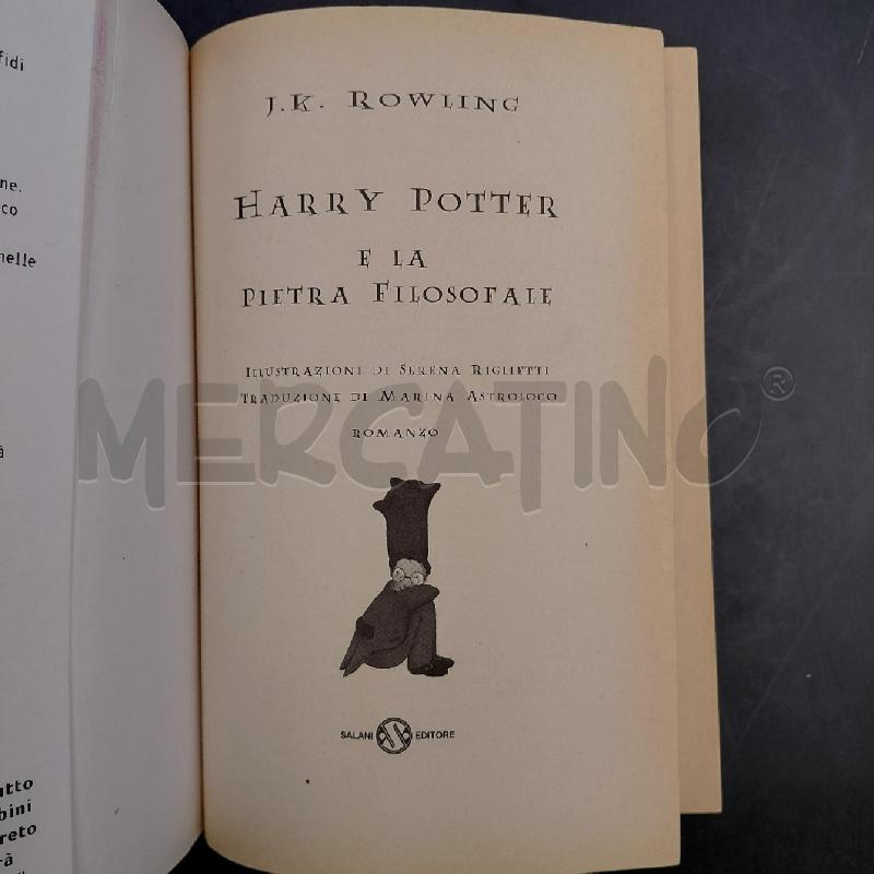 LIBRO HARRY POTTER E LA PIETRA FILOSOFALE SALANI EDITORE | Mercatino dell'Usato Roma torrevecchia 3