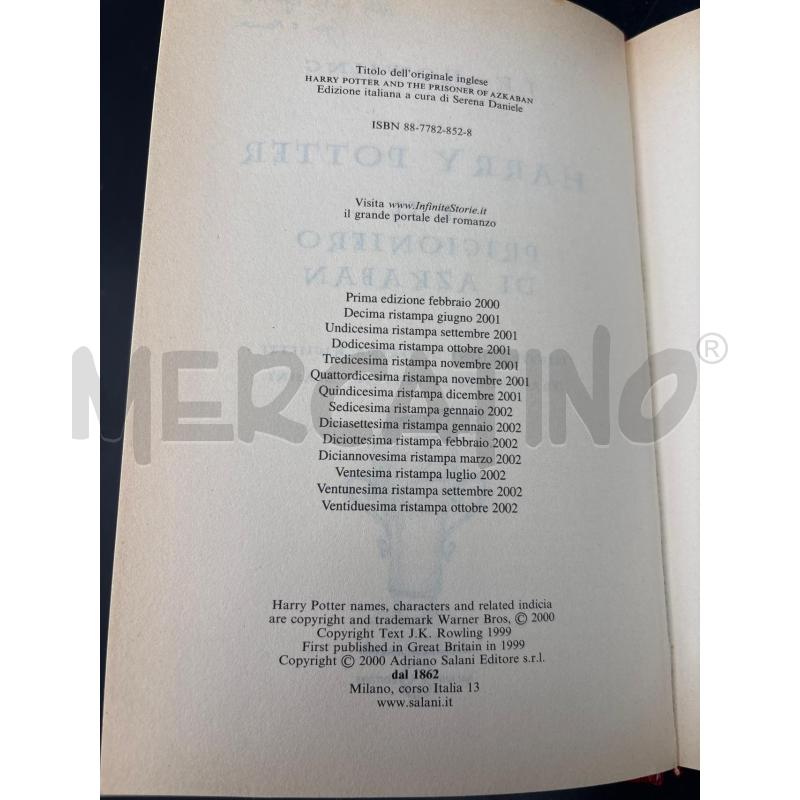 LIBRO HARRY POTTER IL PRIGIONIERO DI AZKABAN | Mercatino dell'Usato Roma torrevecchia 4