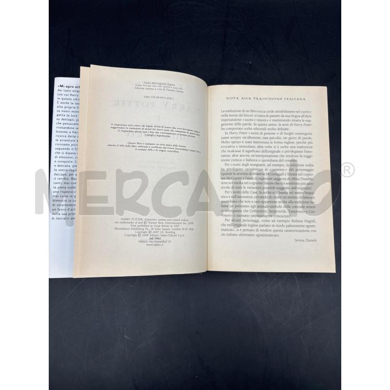 LIBRO HARRY POTTER I DONI DELLA MORTE | Mercatino dell'Usato Roma torrevecchia 4