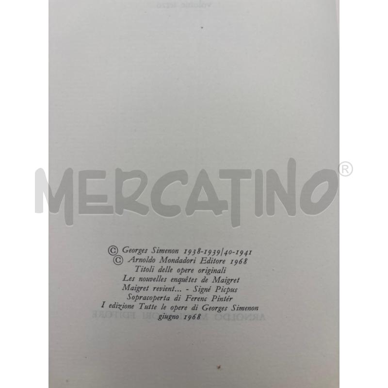 LIBRO LE INCHIESTE DEL COMMISSARIO MAIGRET VOL 3 | Mercatino dell'Usato Roma torrevecchia 4