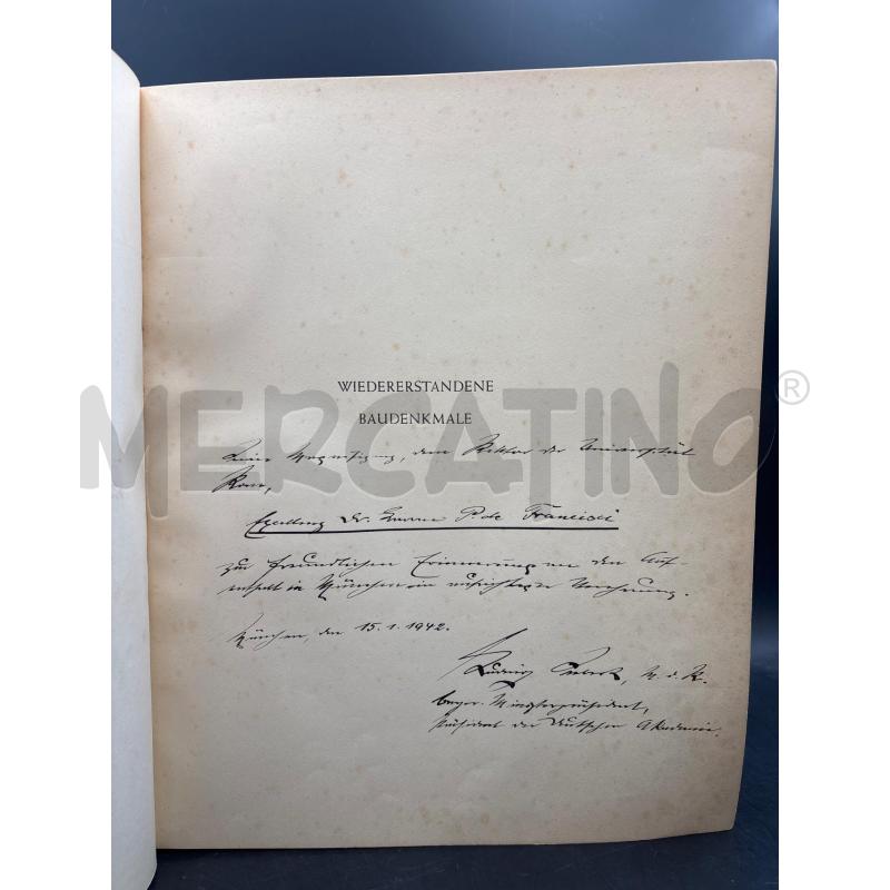 LIBRO WIEDERERSTANDENE BAUDENKMALE CON DEDICA | Mercatino dell'Usato Roma torrevecchia 2