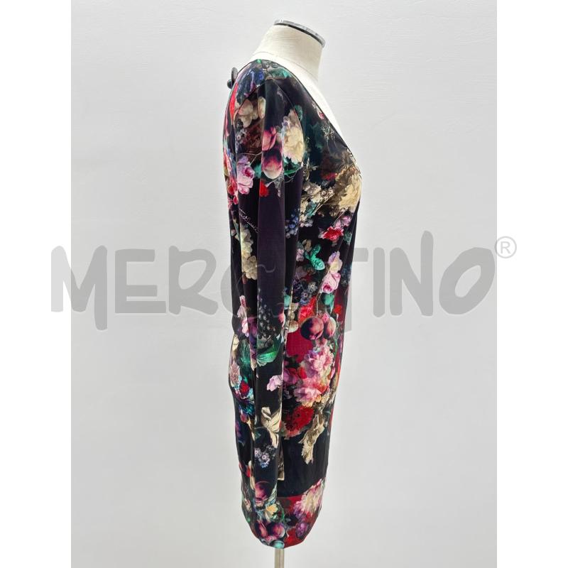MAGLIA DONNA ROBERTO CAVALLI MARRONE FIORI FRUTTA | Mercatino dell'Usato Roma torrevecchia 2