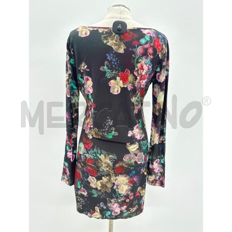 MAGLIA DONNA ROBERTO CAVALLI MARRONE FIORI FRUTTA | Mercatino dell'Usato Roma torrevecchia 3