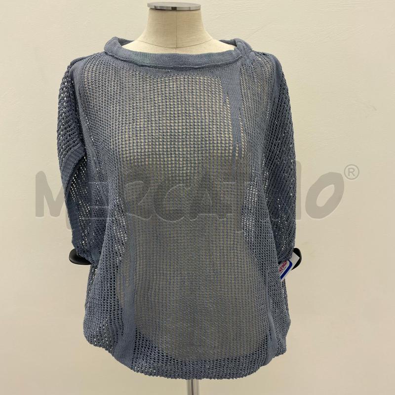 MAGLIA D SARAH PACINI BLU TRAFORATA | Mercatino dell'Usato Roma torrevecchia 1