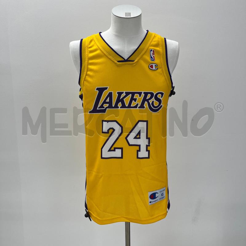MAGLIA U CHAMPION LAKERS BRYANT 24 GIALLA | Mercatino dell'Usato Roma torrevecchia 1