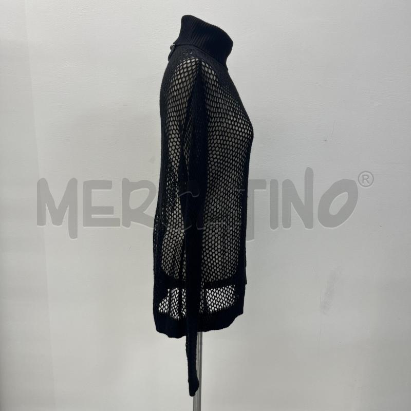MAGLIONE D VALENTINO NERO TRAFORATO COLLO ALTO | Mercatino dell'Usato Roma torrevecchia 2