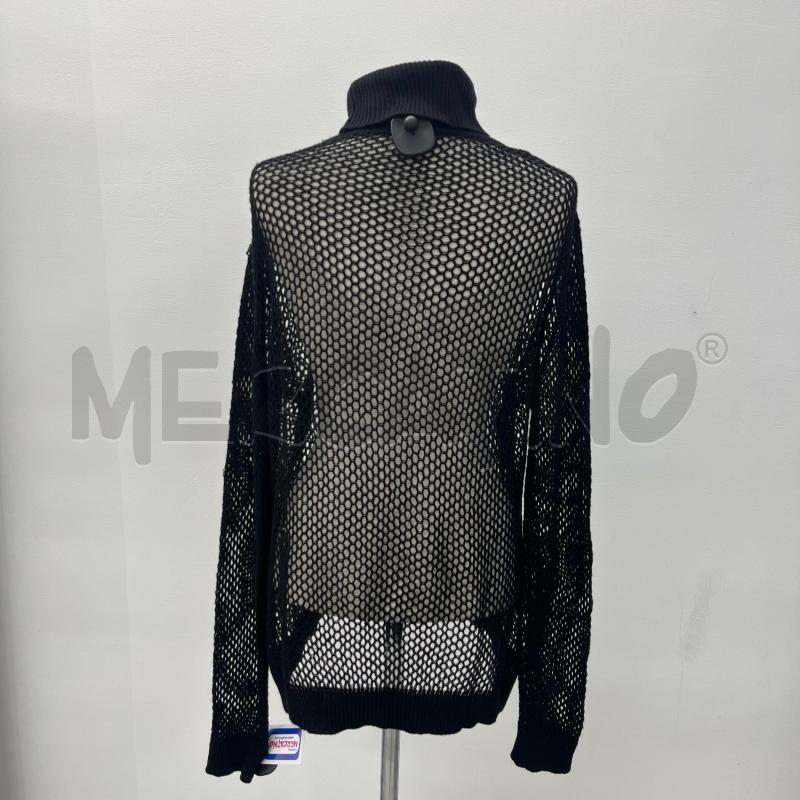 MAGLIONE D VALENTINO NERO TRAFORATO COLLO ALTO | Mercatino dell'Usato Roma torrevecchia 3