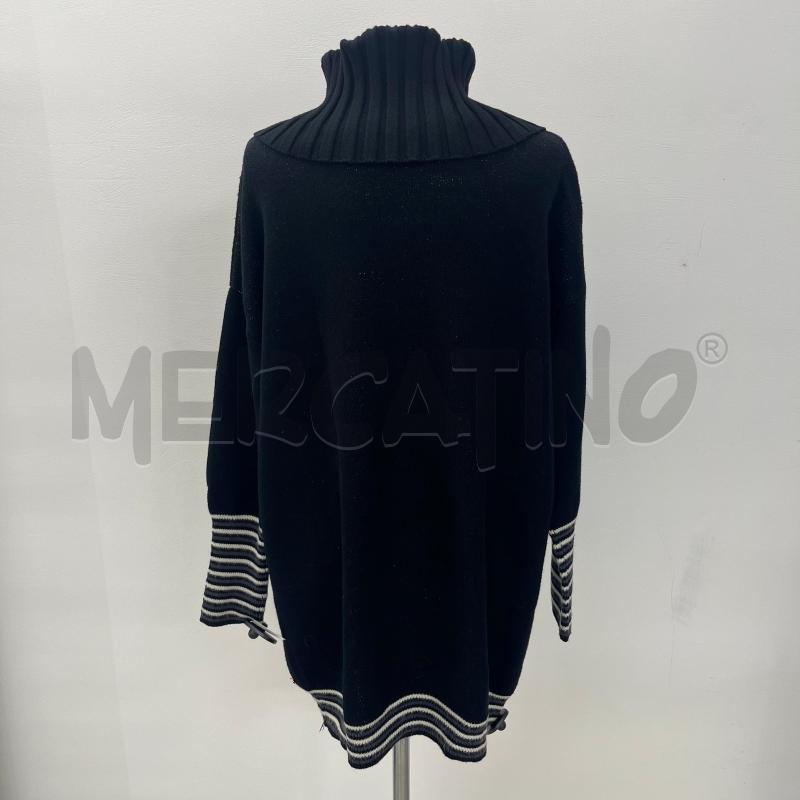 MAGLIONE TWINSET NERO CUORE ARGENT COLLO ALTO | Mercatino dell'Usato Roma torrevecchia 3