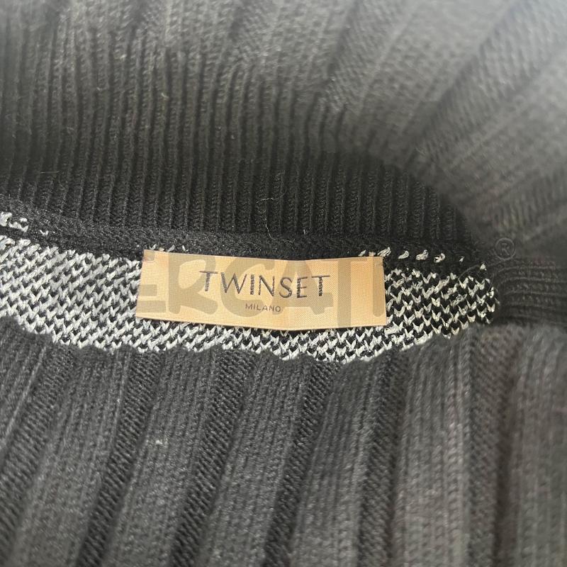 MAGLIONE TWINSET NERO CUORE ARGENT COLLO ALTO | Mercatino dell'Usato Roma torrevecchia 4