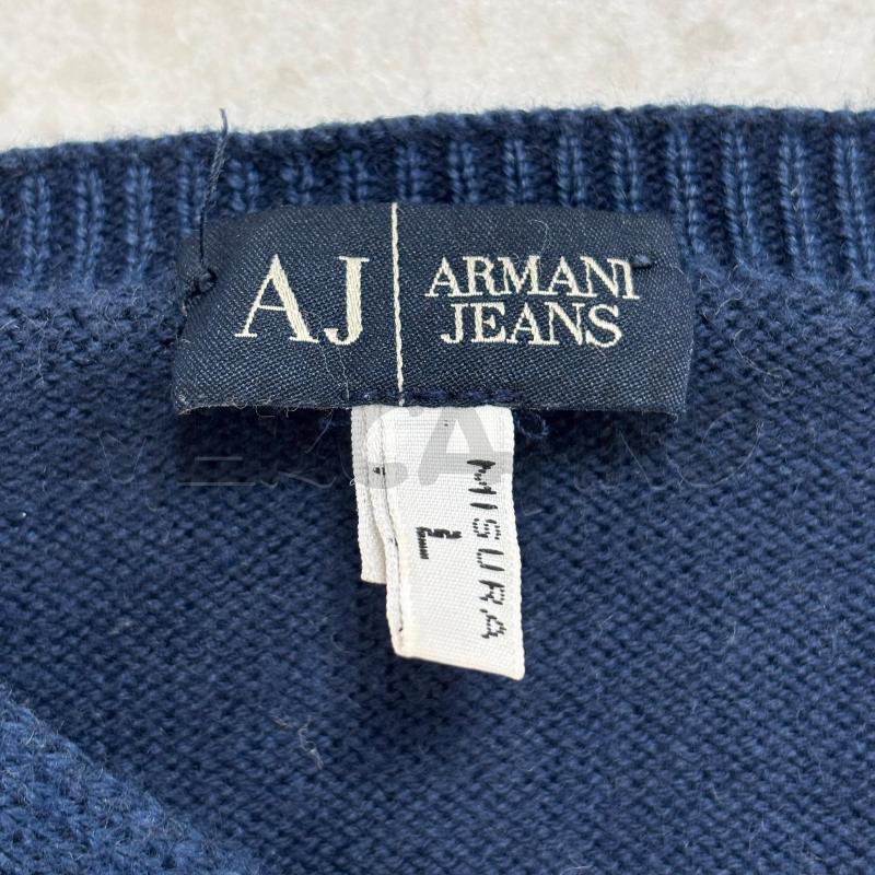 MAGLIONE U ARMANI JEANS BLU CUCITURE ARANCIO | Mercatino dell'Usato Roma torrevecchia 4