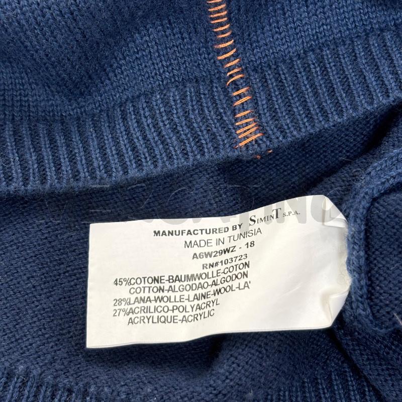 MAGLIONE U ARMANI JEANS BLU CUCITURE ARANCIO | Mercatino dell'Usato Roma torrevecchia 5
