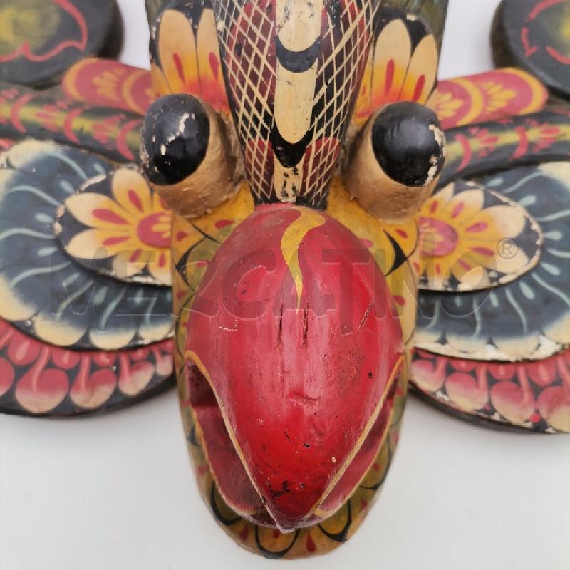 MASCHERA TRIBALE ORIENTALE DECORATA UCCELLO | Mercatino dell'Usato Roma torrevecchia 2