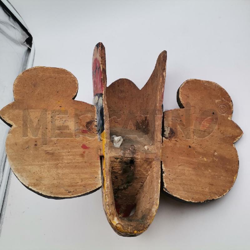 MASCHERA TRIBALE ORIENTALE DECORATA UCCELLO | Mercatino dell'Usato Roma torrevecchia 4