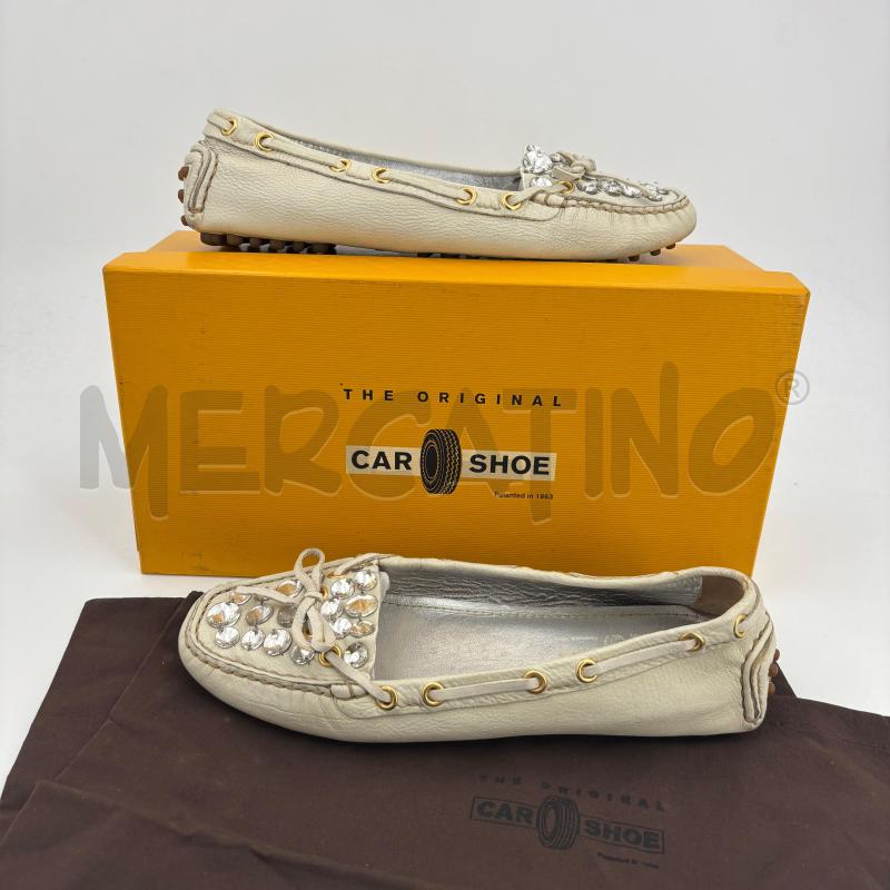 MOCASSINI D CARSHOE BIANCHI STRASS | Mercatino dell'Usato Roma torrevecchia 1