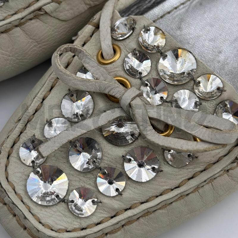 MOCASSINI D CARSHOE BIANCHI STRASS | Mercatino dell'Usato Roma torrevecchia 2