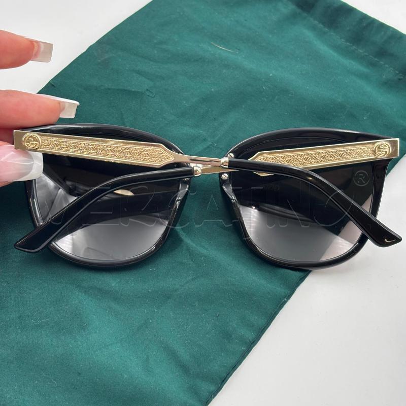 OCCHIALI D GUCCI NERI STECCHE DORATE GG0073S | Mercatino dell'Usato Roma torrevecchia 2