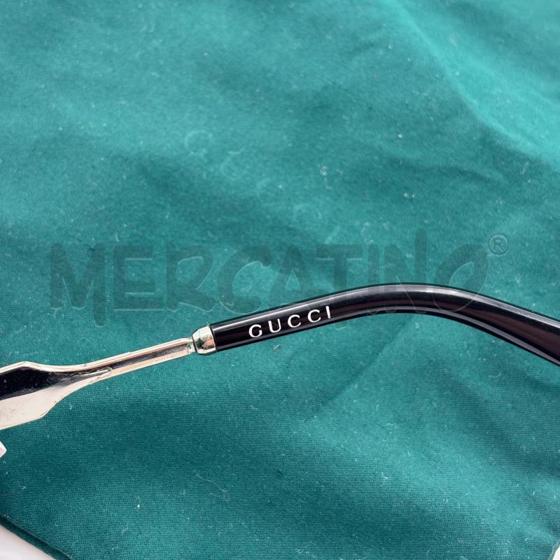 OCCHIALI D GUCCI NERI STECCHE DORATE GG0073S | Mercatino dell'Usato Roma torrevecchia 5