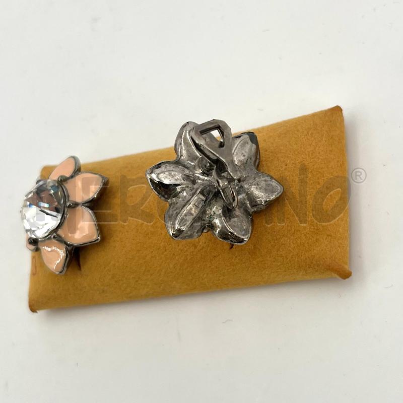 ORECCHINI ETRO FIORE PETALI ROSA BRILLANTE | Mercatino dell'Usato Roma torrevecchia 3