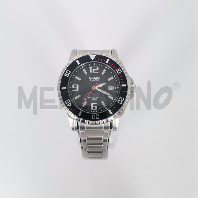 OROLOGIO DA POLSO CASIO QUARTZ ACCIAIO LUNETTA NERA | Mercatino dell'Usato Roma torrevecchia 1