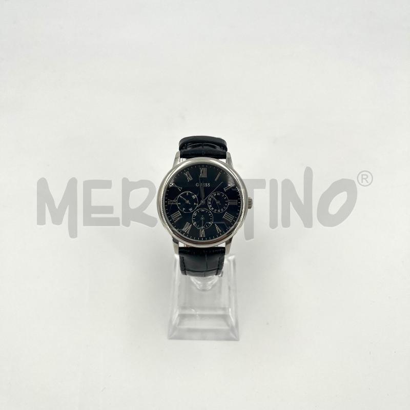 OROLOGIO GUESS NERO CHRONO CINTURINO PELLE | Mercatino dell'Usato Roma torrevecchia 1