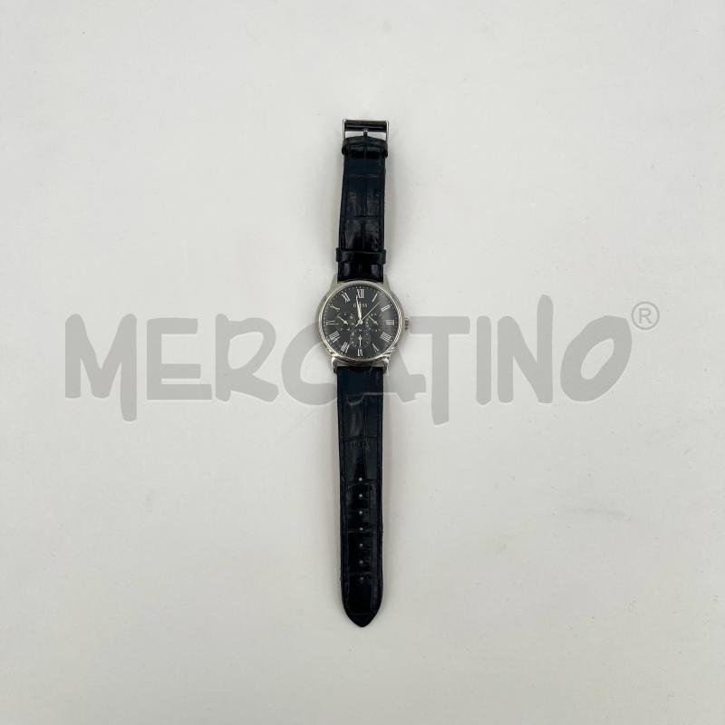 OROLOGIO GUESS NERO CHRONO CINTURINO PELLE | Mercatino dell'Usato Roma torrevecchia 3