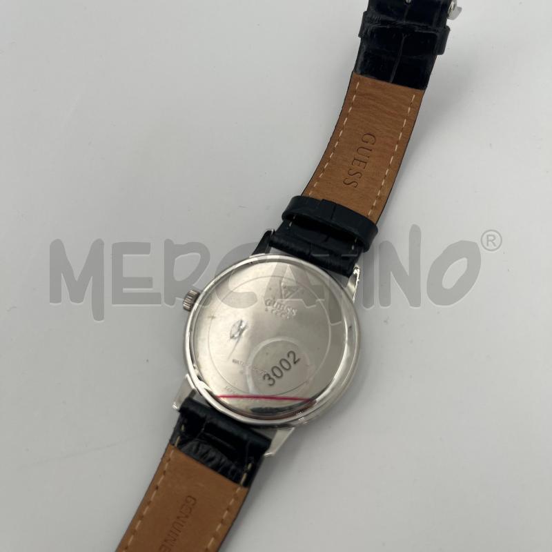 OROLOGIO GUESS NERO CHRONO CINTURINO PELLE | Mercatino dell'Usato Roma torrevecchia 5