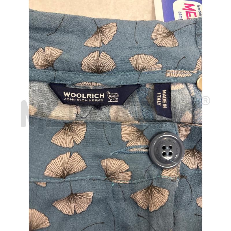PANTALONCINO D WOOLRICH AZZURRO FIORI BIANCHI | Mercatino dell'Usato Roma torrevecchia 3