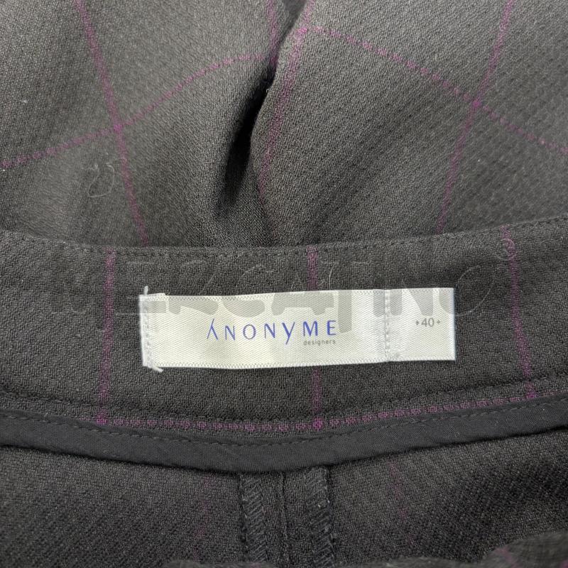 PANTALONE ANONYME NERO RIGHE VIOLA | Mercatino dell'Usato Roma torrevecchia 4