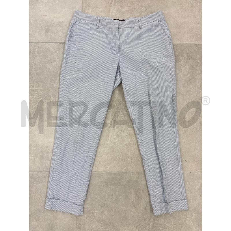 PANTALONE DONNA PESERICO RIGHE BLU BIANCHE RISVOLTINO | Mercatino dell'Usato Roma torrevecchia 1
