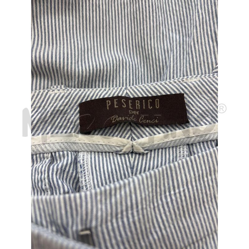 PANTALONE DONNA PESERICO RIGHE BLU BIANCHE RISVOLTINO | Mercatino dell'Usato Roma torrevecchia 3