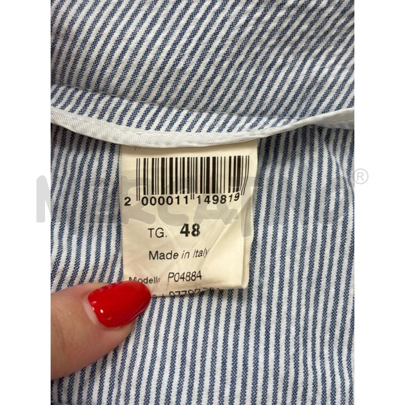 PANTALONE DONNA PESERICO RIGHE BLU BIANCHE RISVOLTINO | Mercatino dell'Usato Roma torrevecchia 4