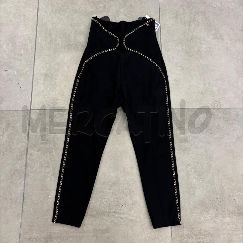 PANTALONE D ELISABETTA FRANCHI NERO CATENA DORATA | Mercatino dell'Usato Roma torrevecchia 1