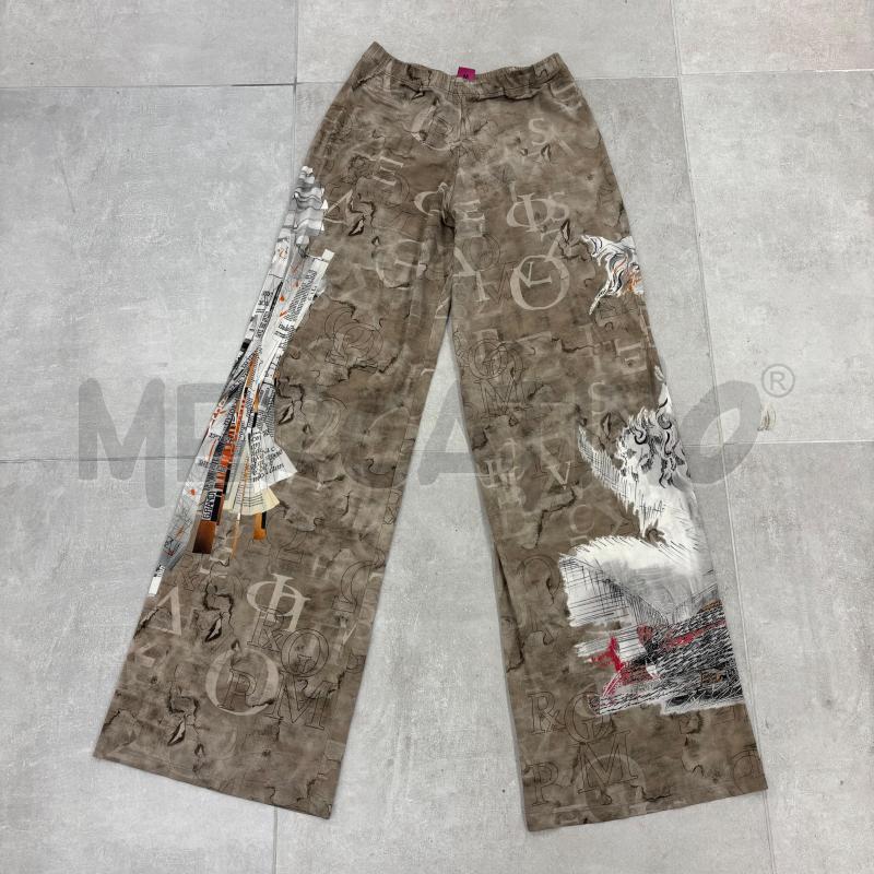 PANTALONE D SAVE THE QUEEN MARRONE SCRITTE | Mercatino dell'Usato Roma torrevecchia 1