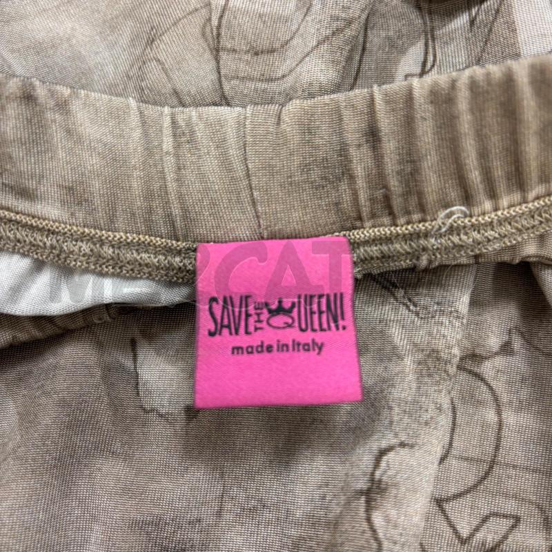 PANTALONE D SAVE THE QUEEN MARRONE SCRITTE | Mercatino dell'Usato Roma torrevecchia 3