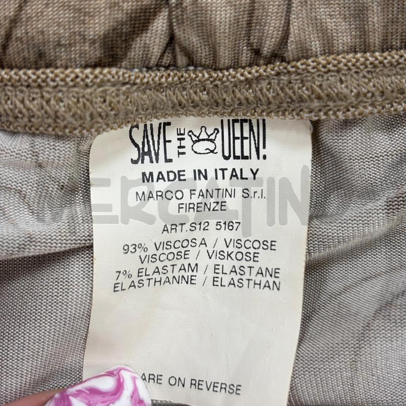 PANTALONE D SAVE THE QUEEN MARRONE SCRITTE | Mercatino dell'Usato Roma torrevecchia 4